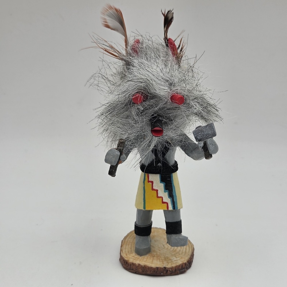 Vintage 5.5" kachina doll made of Resin? "Wolf"